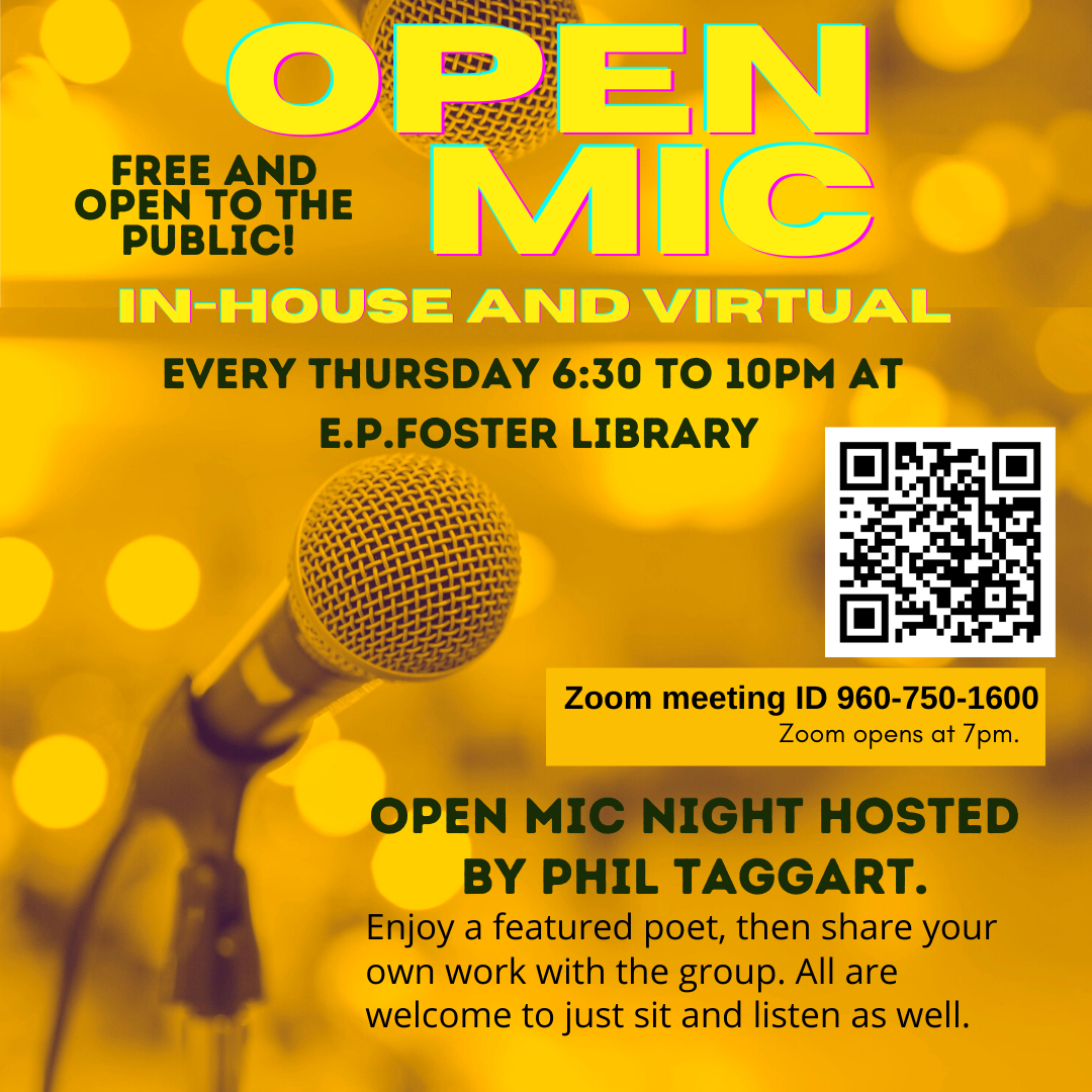 Image of microphone Open Mic 6:30 pm to 10:00pm