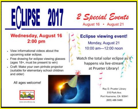 Eclipse 2017 at Prueter Library