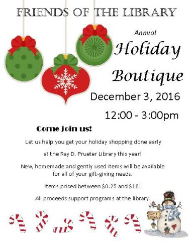 Flyer for Holiday Boutique