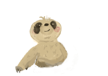 illustration of a cute sloth