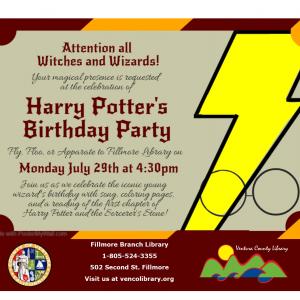 Harry Potter's Birthday Flyer