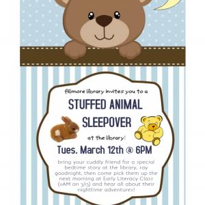 Event flyer with teddy bear image