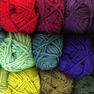 colorful array of yarn