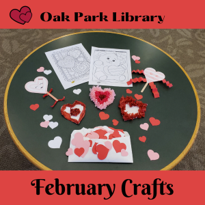 Picture of Valentine's Day crafts on a table