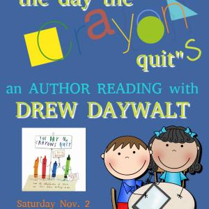 "Day the Crayons quit" flier for Fillmore Library. Text in calendar post.