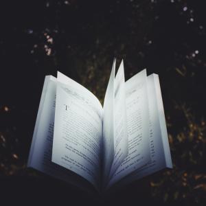 photo of an open book
